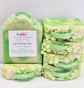 Sparkling Lime Decorative Shimmer Soap Bar
