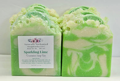 Sparkling Lime Decorative Shimmer Soap Bar