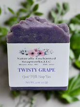 Twisty Grape Goat Milk Soap Bar Natural Artisan Soap Bar