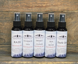 Body Spray, Masculine scented Fragranced Spray for Body & Hair