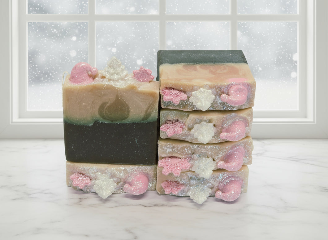 Holiday Scented Soap Bar, Decorative Soap for gift giving, Stocking stuffer