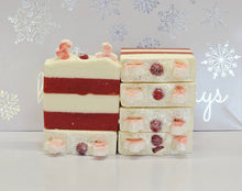 Candy Cane Scented Soap Bar, Decorative Holiday Soap for gift giving, Stocking stuffer