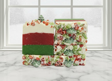 Christmas Scented Soap Bar, Christmas Morning Decorative Holiday Soap for gift giving, Stocking stuffer