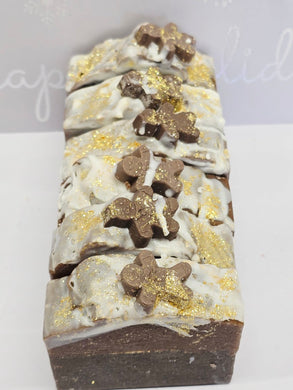 Christmas Scented Soap Bar, Chocolate Gingerbread Decorative Holiday Soap for gift giving, Stocking stuffer