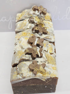 Christmas Scented Soap Bar, Chocolate Gingerbread Decorative Holiday Soap for gift giving, Stocking stuffer