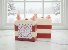 Candy Cane Scented Soap Bar, Decorative Holiday Soap for gift giving, Stocking stuffer