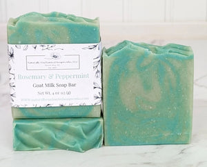 Rosemary Peppermint Goat milk Soap bar