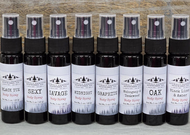 Body Spray, Masculine scented Fragranced Spray for Body & Hair