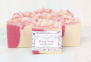 Decorative soap bars made with shimmering glitter tops Beautiful Handcrafted Artisan Soaps