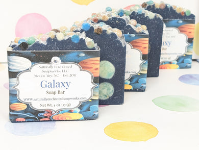 Galaxy Space themed soap bar, Handmade Artisan soap bar