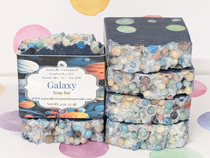 Galaxy Space themed soap bar, Handmade Artisan soap bar