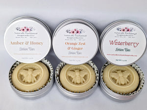 Lotion Bars, You Pick Scent, Solid Beeswax lotion bar, Shea Butter lotion, Cocoa Butter Lotion