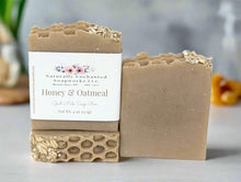Honey & Oatmeal Scented Soap Bar Natural Artisan Goat milk Soap Bar