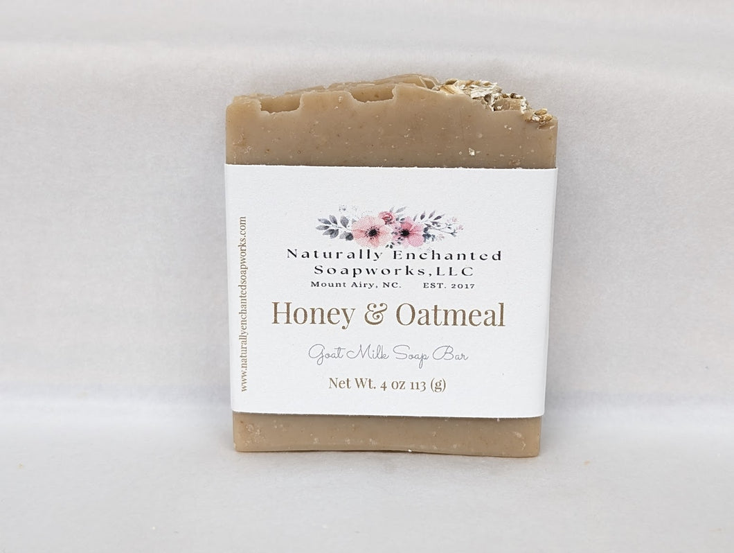 Honey & Oatmeal Scented Soap Bar Natural Artisan Goat milk Soap Bar