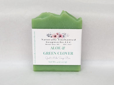 Aloe & Green Clover Clean Scent Goat Milk Soap Bar