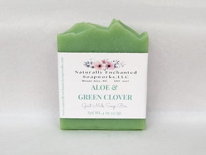 Aloe & Green Clover Clean Scent Goat Milk Soap Bar