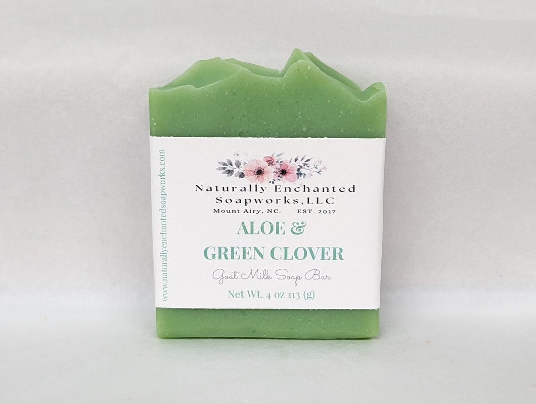 Aloe & Green Clover Clean Scent Goat Milk Soap Bar