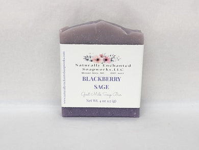 Goat Milk Blackberry Sage Scented Soap Bar Natural Artisan Soap Bar