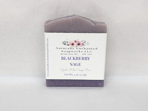 Goat Milk Blackberry Sage Scented Soap Bar Natural Artisan Soap Bar