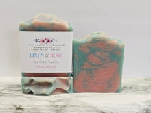 Linen & Rose Scented Goat Milk Soap Bar Natural Artisan Soap Bar