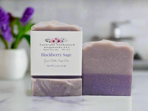 Goat Milk Blackberry Sage Scented Soap Bar Natural Artisan Soap Bar