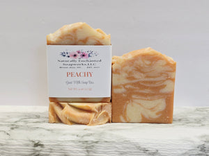 Peachy Goat Milk Soap Bar Natural Artisan Soap Bar