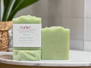 Aloe & Green Clover Clean Scent Goat Milk Soap Bar