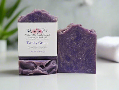Twisty Grape Goat Milk Soap Bar Natural Artisan Soap Bar