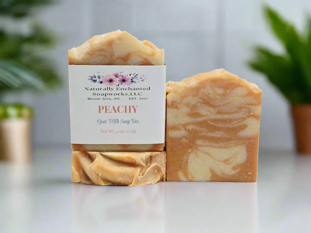Peachy Goat Milk Soap Bar Natural Artisan Soap Bar