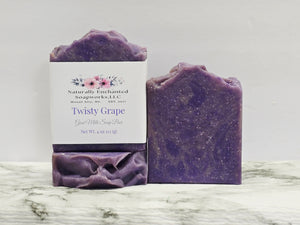 Twisty Grape Goat Milk Soap Bar Natural Artisan Soap Bar
