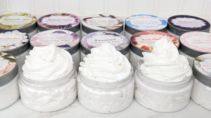 Whipped body butter, Over 60 scents to choose from, Double Butter body lotion